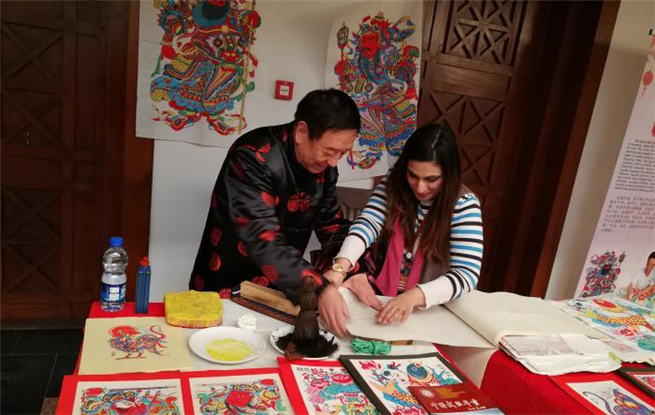 武強年畫走進巴基斯坦 當地民眾品味中國文化