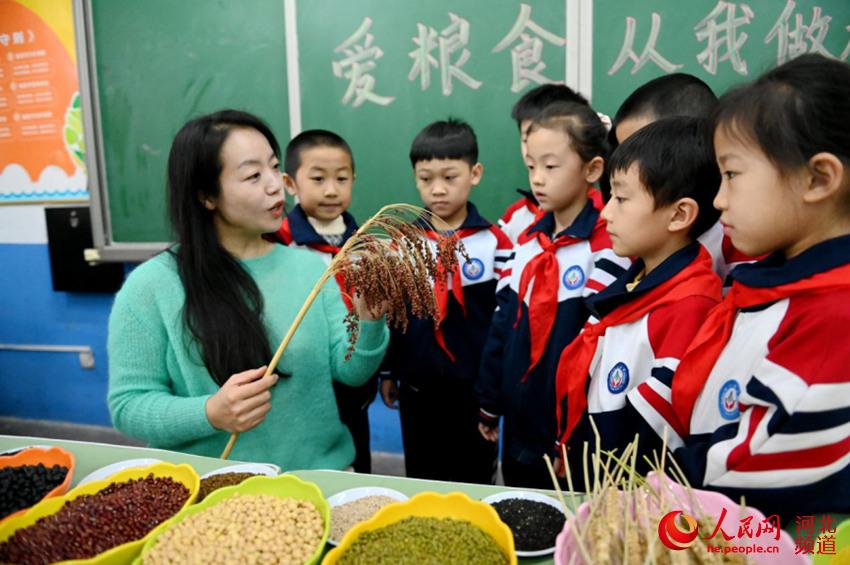 10月15日，邯鄲市邯山區農林路小學開展“愛糧食，從我做起”主題教育活動。 周紹宗攝