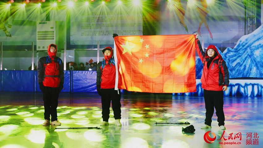 邯鄲市第二屆冰雪運動會開幕式文體表演。邯鄲市體育局供圖