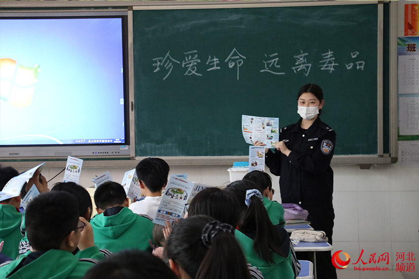4月14日，滄州市南皮縣開展禁毒知識進校園活動。 劉忠良攝
