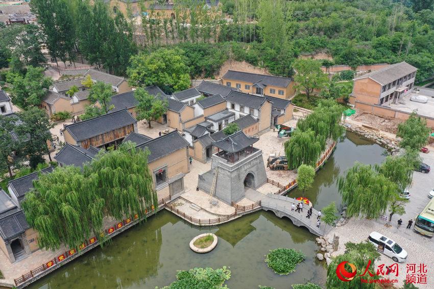 7月6日，革命老區河北省邯鄲市涉縣紅色記憶小鎮航拍圖（無人機拍攝）。