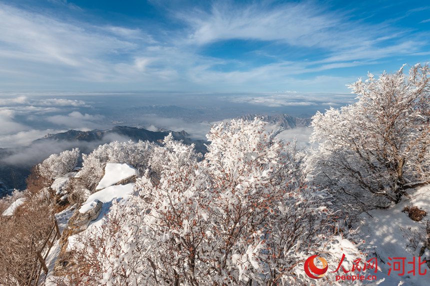 12月24日，河北省保定白石山雪后美景。 申东明摄
