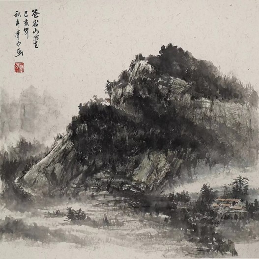 苍岩山写生（中国画）。 韩群力供图