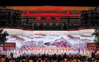 第十三屆中國藝術節閉幕式演出現場。河北日報記者 耿 輝攝