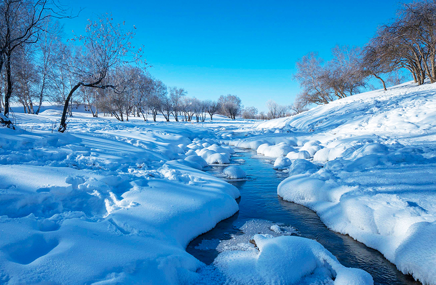 雪后的坝上风景美如画。 许丰摄