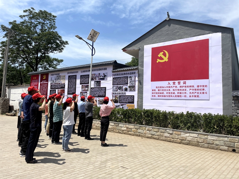 在宣傳文化陣地入黨宣誓。 賈聰敏攝