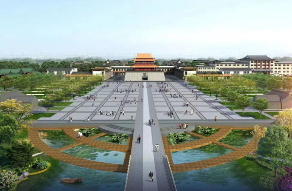 未来城市文化新地标鼓楼公园（效果图）。 磁县县委宣传部供图