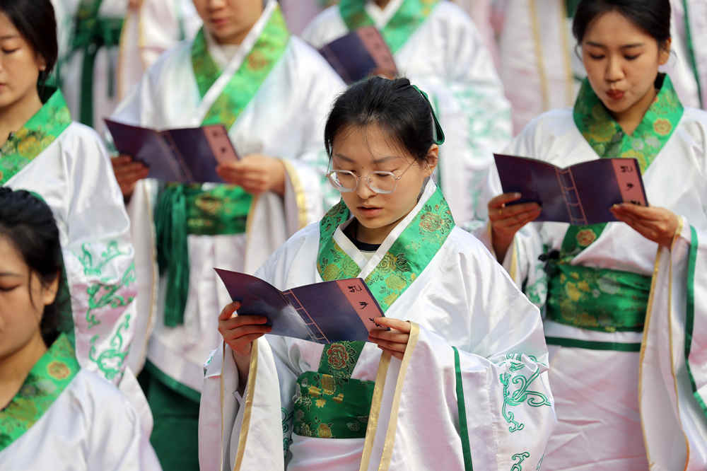 祭孔儀式現場。 李格非攝