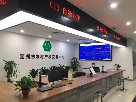 定州市農村產權交易中心。 張躍輝攝