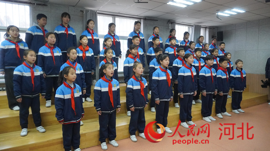 马兰花儿童声合唱团孩子们进行排练。人民网记者 祝龙超摄