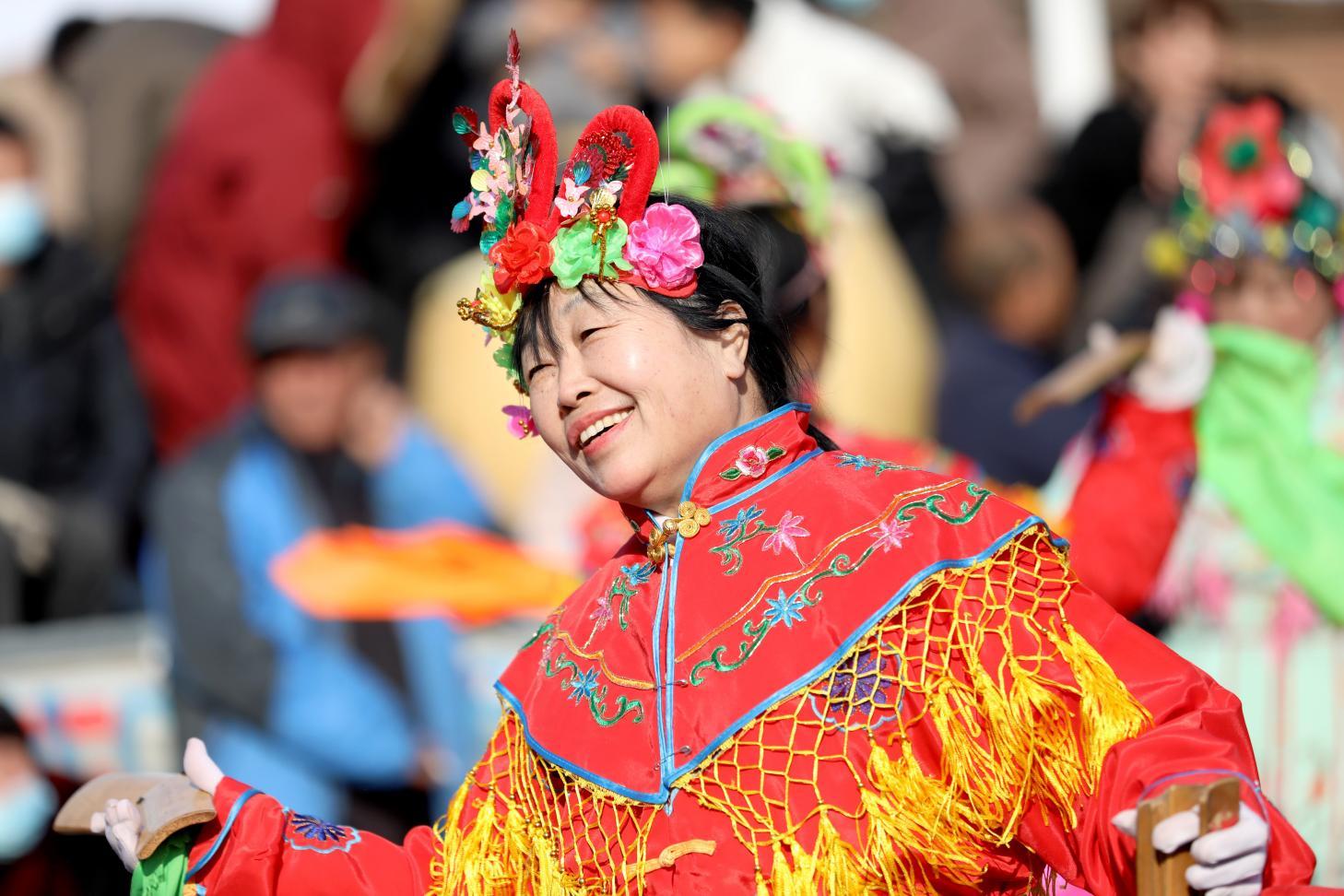 演員正在表演南皮落子。靳東凱攝