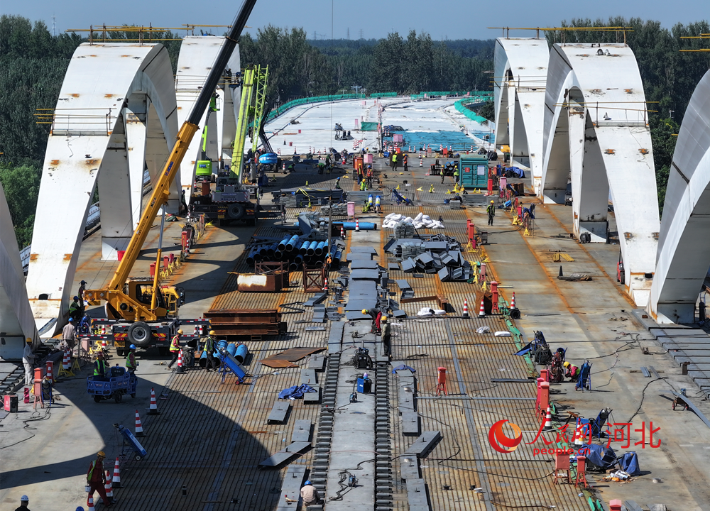 廠通路潮白河大橋項目建設緊張進行中。人民網記者 林福盛攝