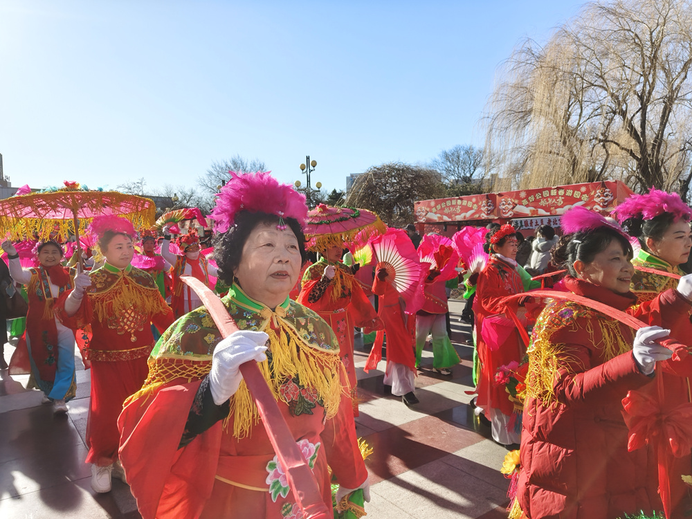 花会展演活动现场。周宝龙摄