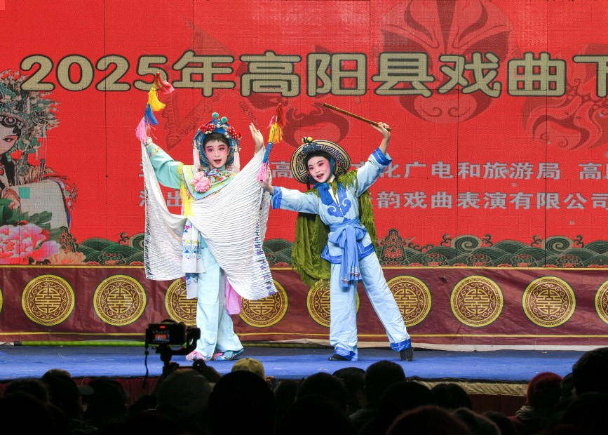 北方昆曲剧院走进河西村“寻根”义演现场。崔文吉摄