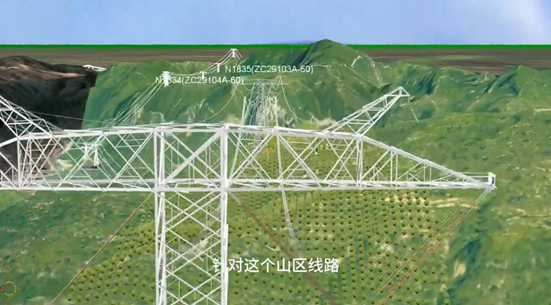 模拟展示山区作业。肖尧摄