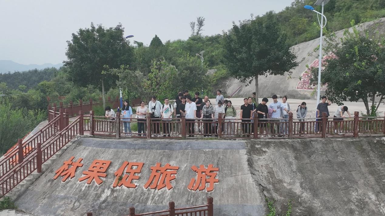 8月14日，易县2025届大学生农业职业经理人在松山万亩林果园内参观。王斌摄
