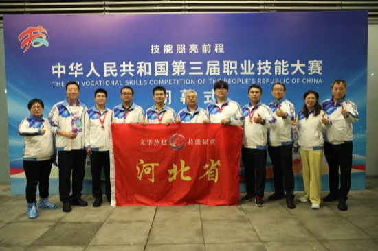 河北代表团部分人员合影。河北省人社厅供图