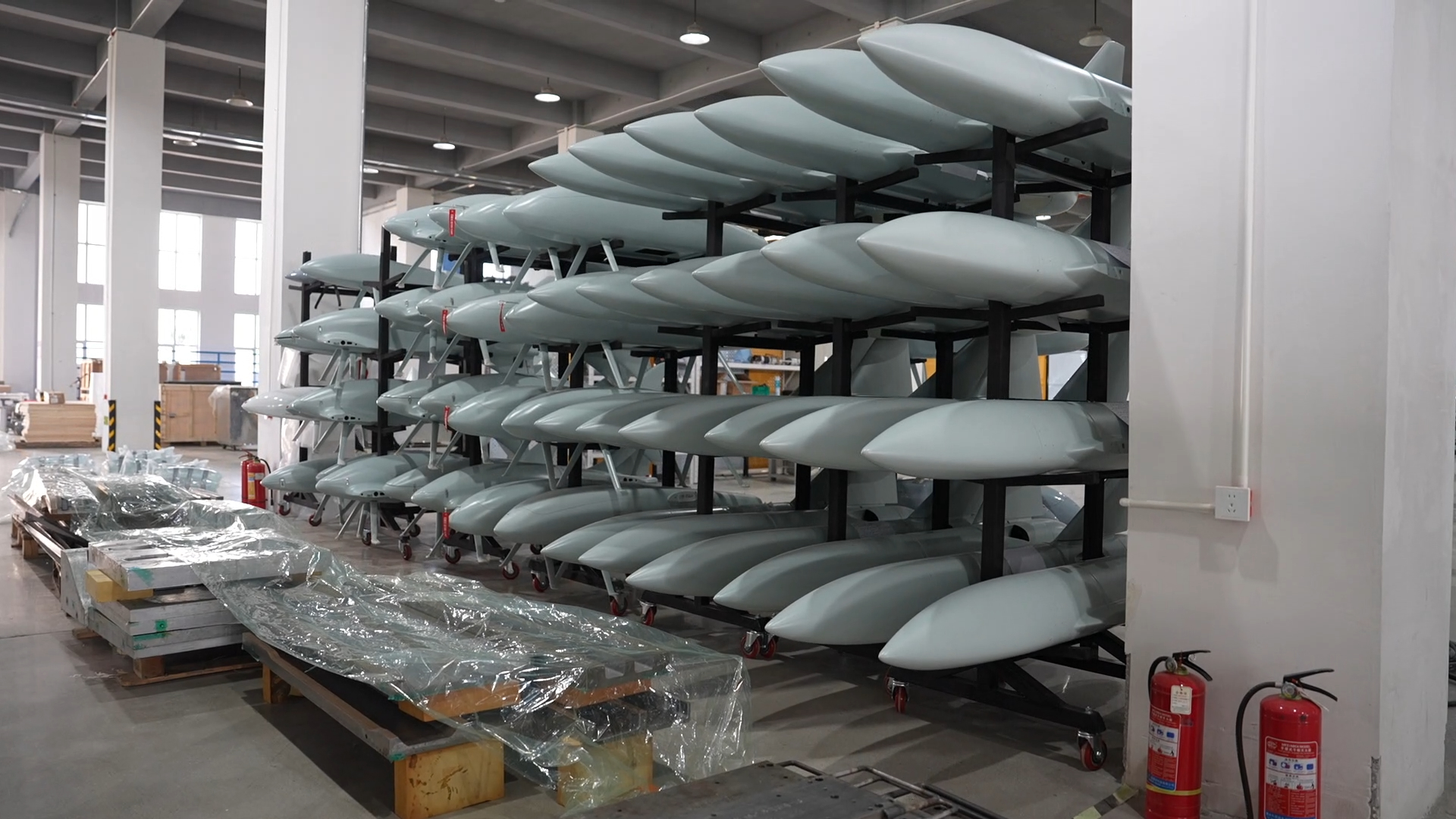 無人機產品。劉世鑫攝