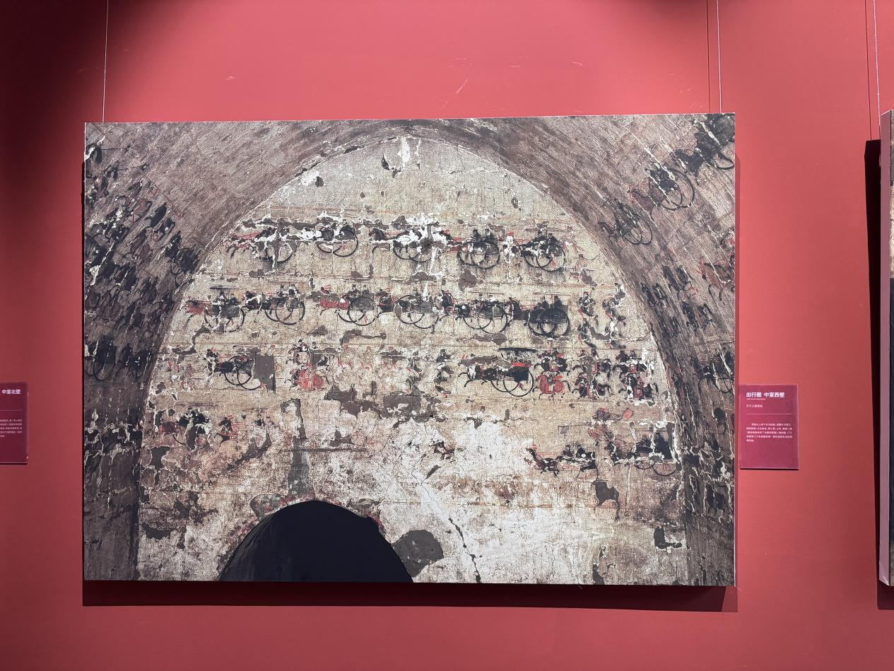 出行圖 中室西壁 安平漢墓壁畫。實習生崔子笛攝