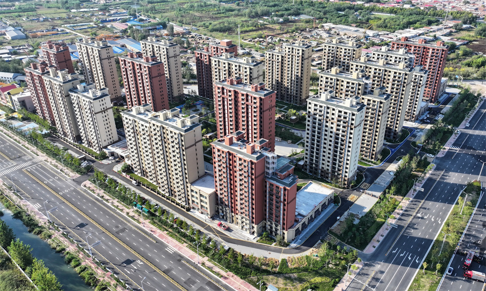 11月18日拍摄的通惠园安置房项目全景图。杨洋摄