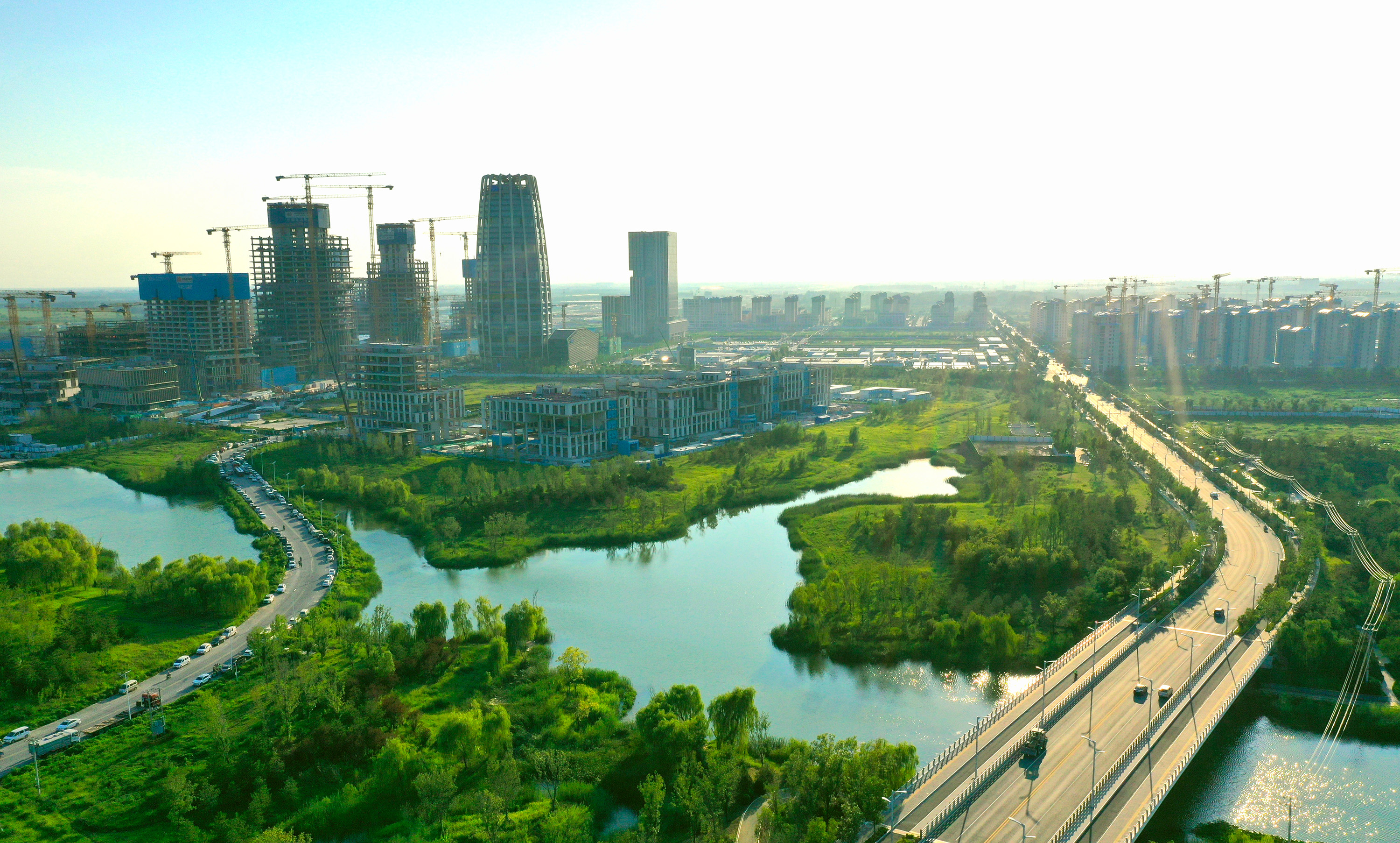水城共融的雄安啟動區。劉向陽攝