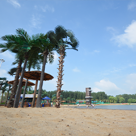 邯山區滏陽河生態修復中打造的南湖沙灘公園