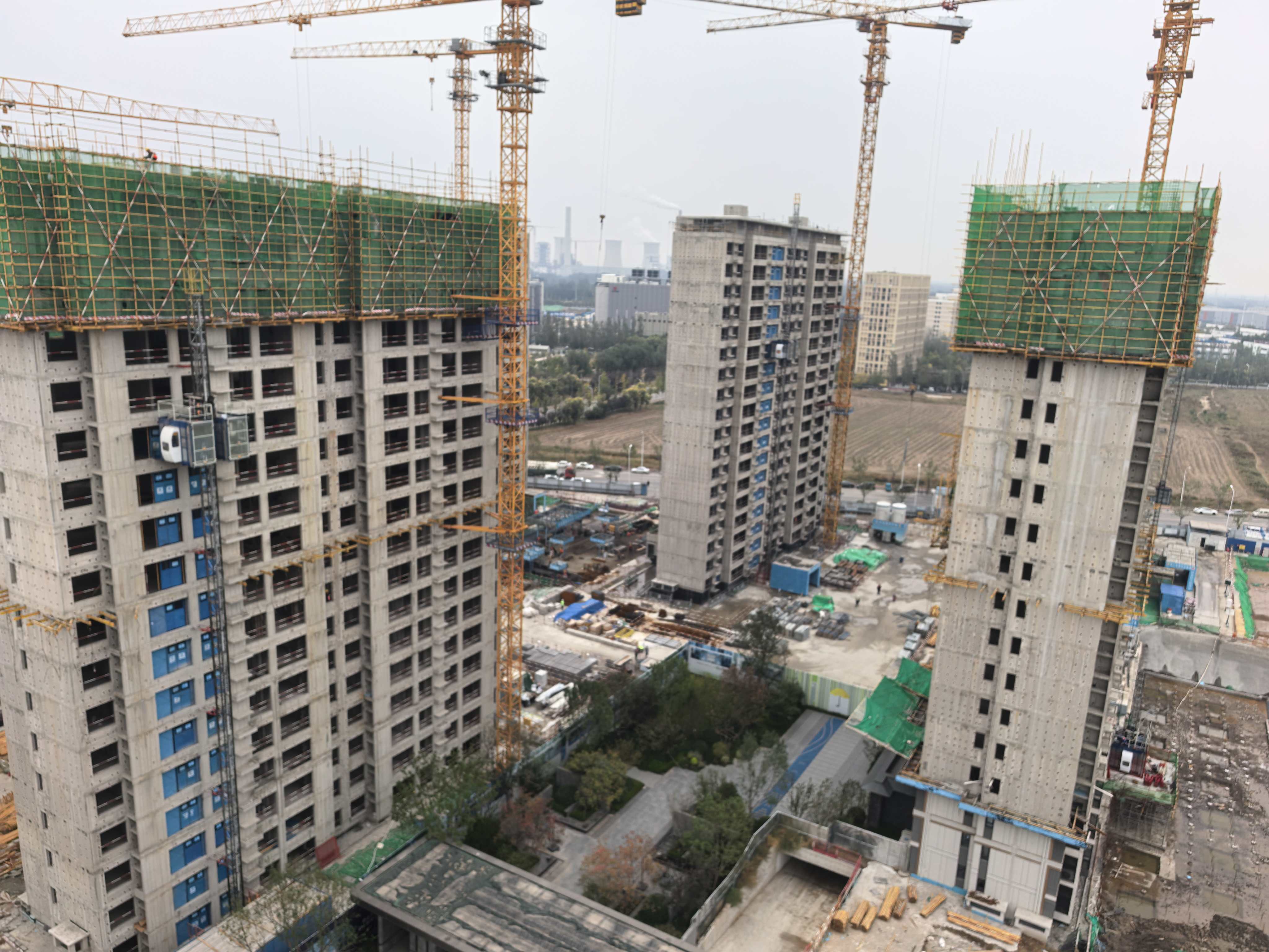 廊坊安次區龍河中心項目施工現場。廊坊市自然資源和規劃局供圖