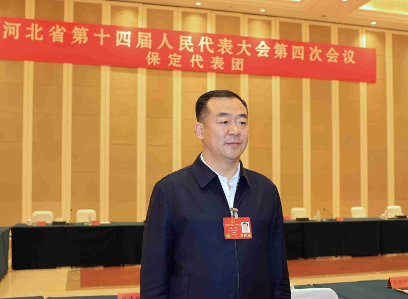 河北省人大代表、唐县县委书记孟辉。曹云鹏 摄