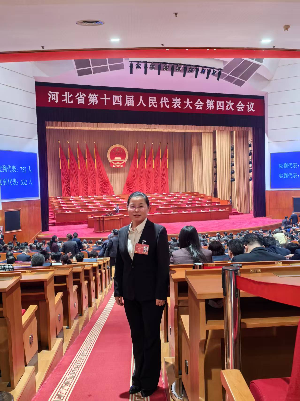河北省人大代表、衡水德隆家政服務有限公司母嬰護理員董慶連。受訪者供圖