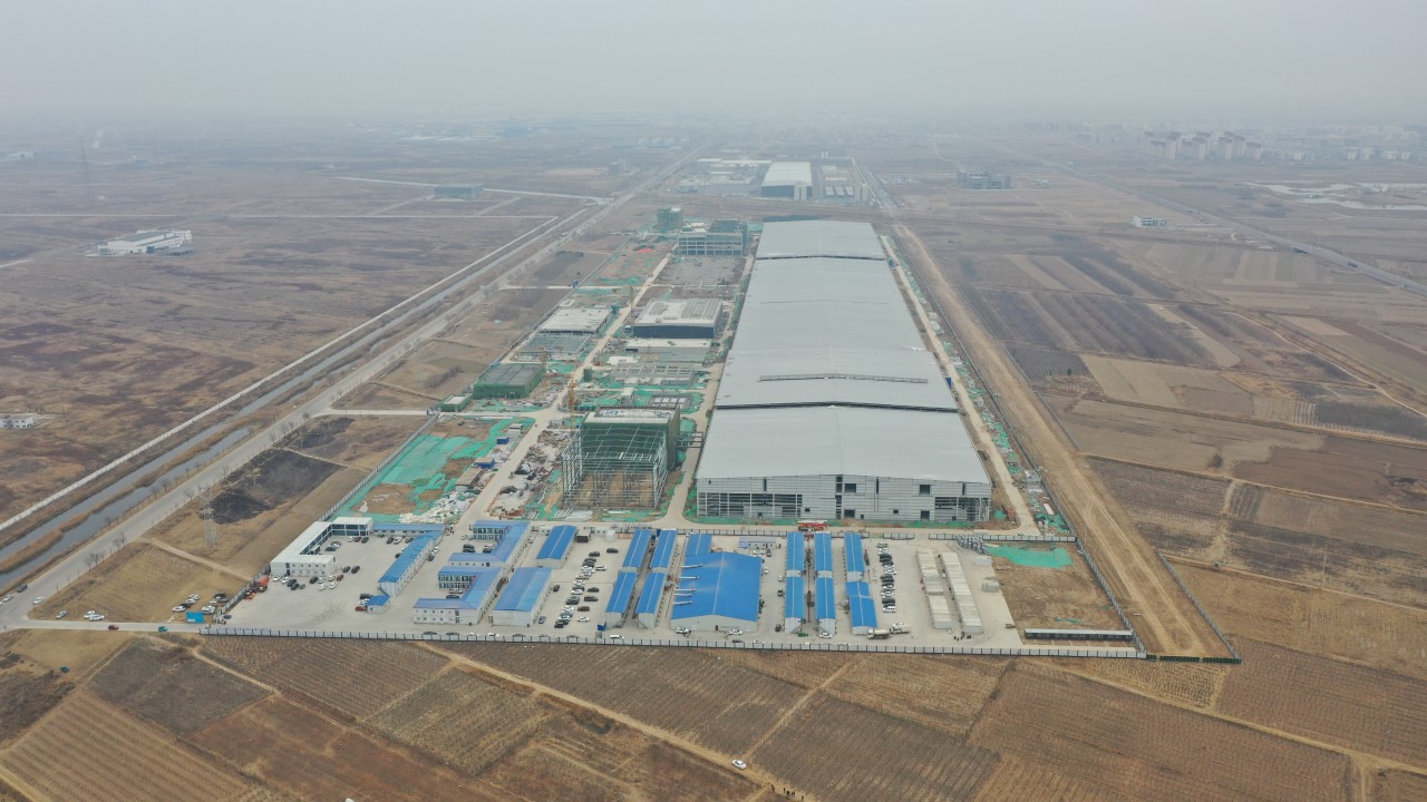 2月24日，航拍远景（沧州）零碳智能产业园项目。李杰摄