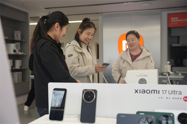 3月17日，市民在隆尧县一家商场内选购电子产品。王雪摄