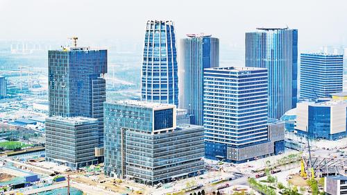 近日拍攝的雄安新區啟動區重點項目建設現場。本報記者 田 明攝