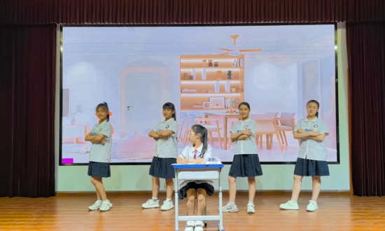 邯郸市武安市西苑小学心理剧《手机的诱惑》。河北省教育厅供图