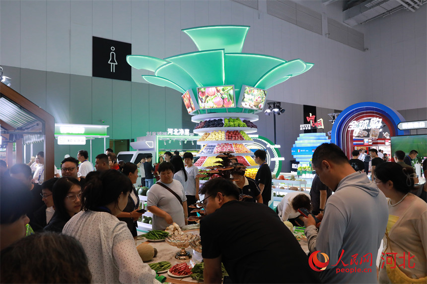 廊坊經洽會新業態新模式新場景消費展區。人民網記者 王紅攝