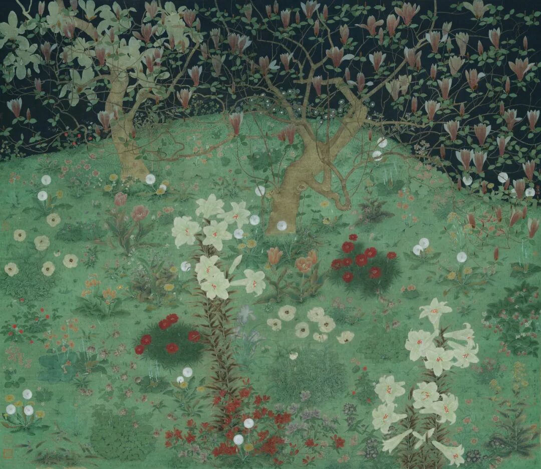 牛鹏飞《满庭芳》中国画&nbsp;185cm×220cm