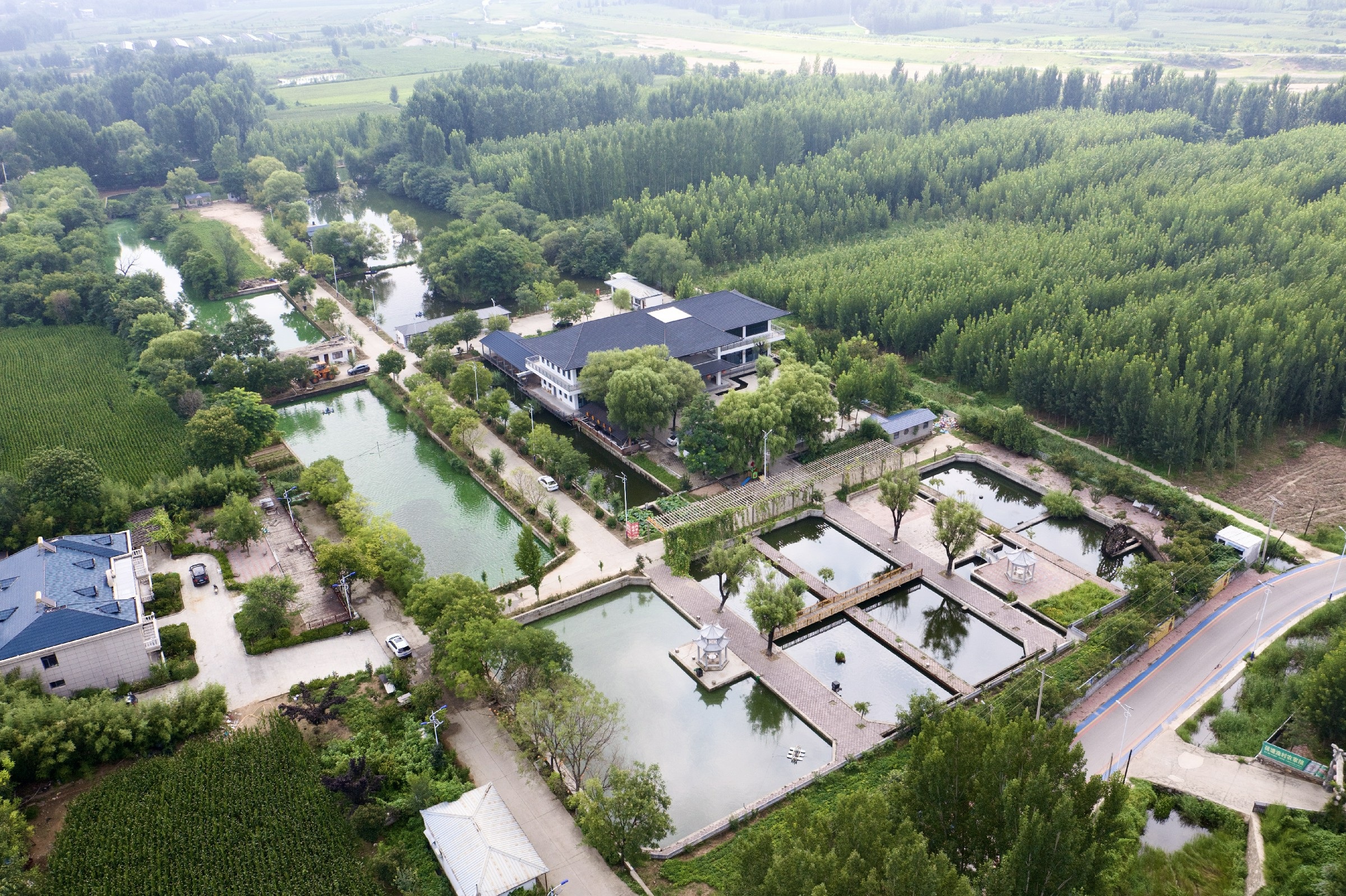 临城县西竖镇西竖村月霞农家院（航拍图）。刘世超摄