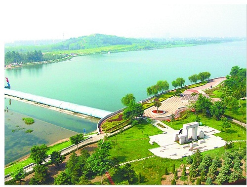 石家庄滹沱河一期工程市区段全线通水